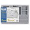 Mini Bead Board, Grey Flocked, 4 Straight Channels, 5 Recessed Compartments, 7.75 x 11.25 inches, design boards for creating bracelets, necklaces and other jewelry